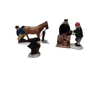 Department 56 Heritage Village‎ Collection "Blacksmith" Set Of 3 Figurines